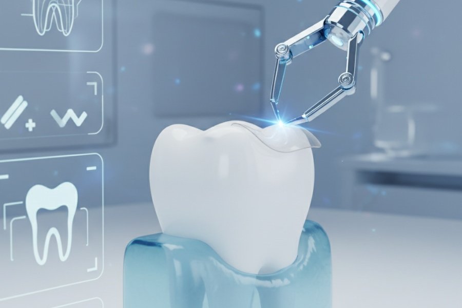 Comparativo entre facetas resina ou porcelana para transformação estética e restauração do sorriso em consultório odontológico.