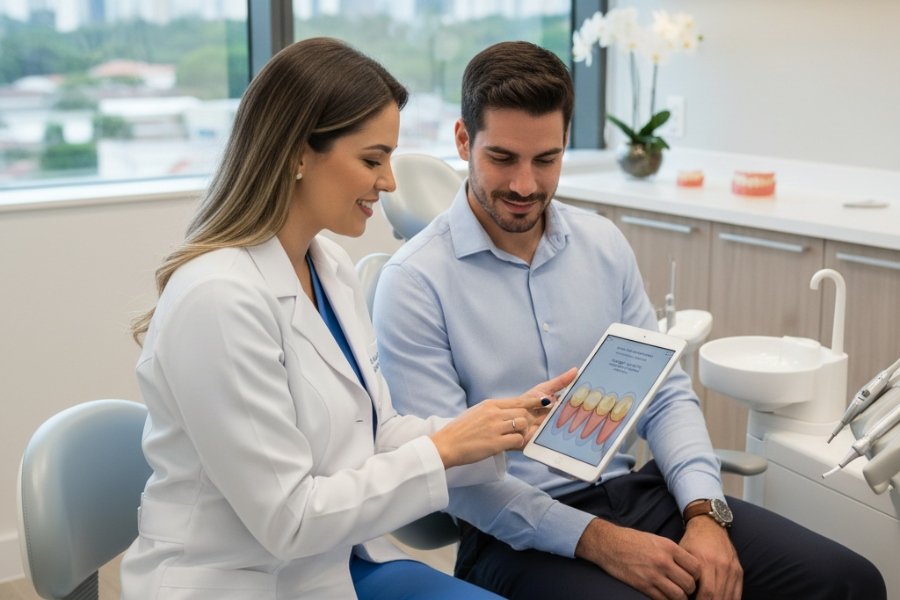Sorriso renovado com preço facetas resina Cascavel em destaque no consultório odontológico em Cascavel PR.